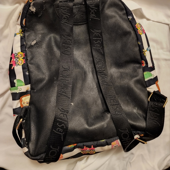 BETSEY JOHNSON - SPLATTER FLORAL PRINT BACKPACK - Picture 4 of 4